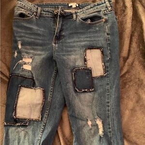 BP Blue Distressed Boyfriend Jeans